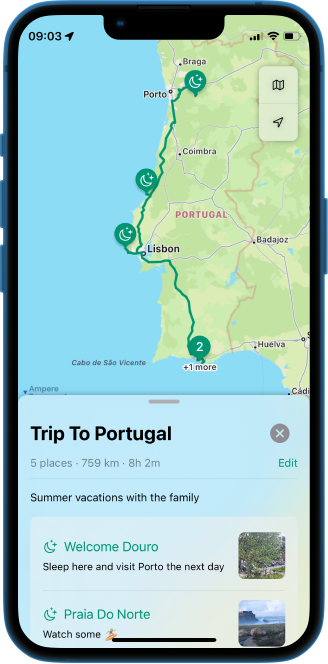 Route to Portugal