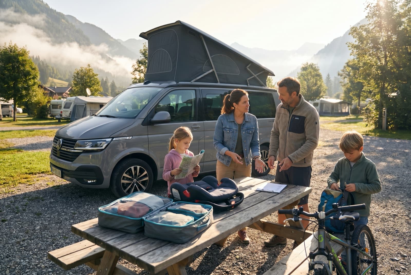 Checkliste für die Planung einer Campervan-Reise mit der Familie