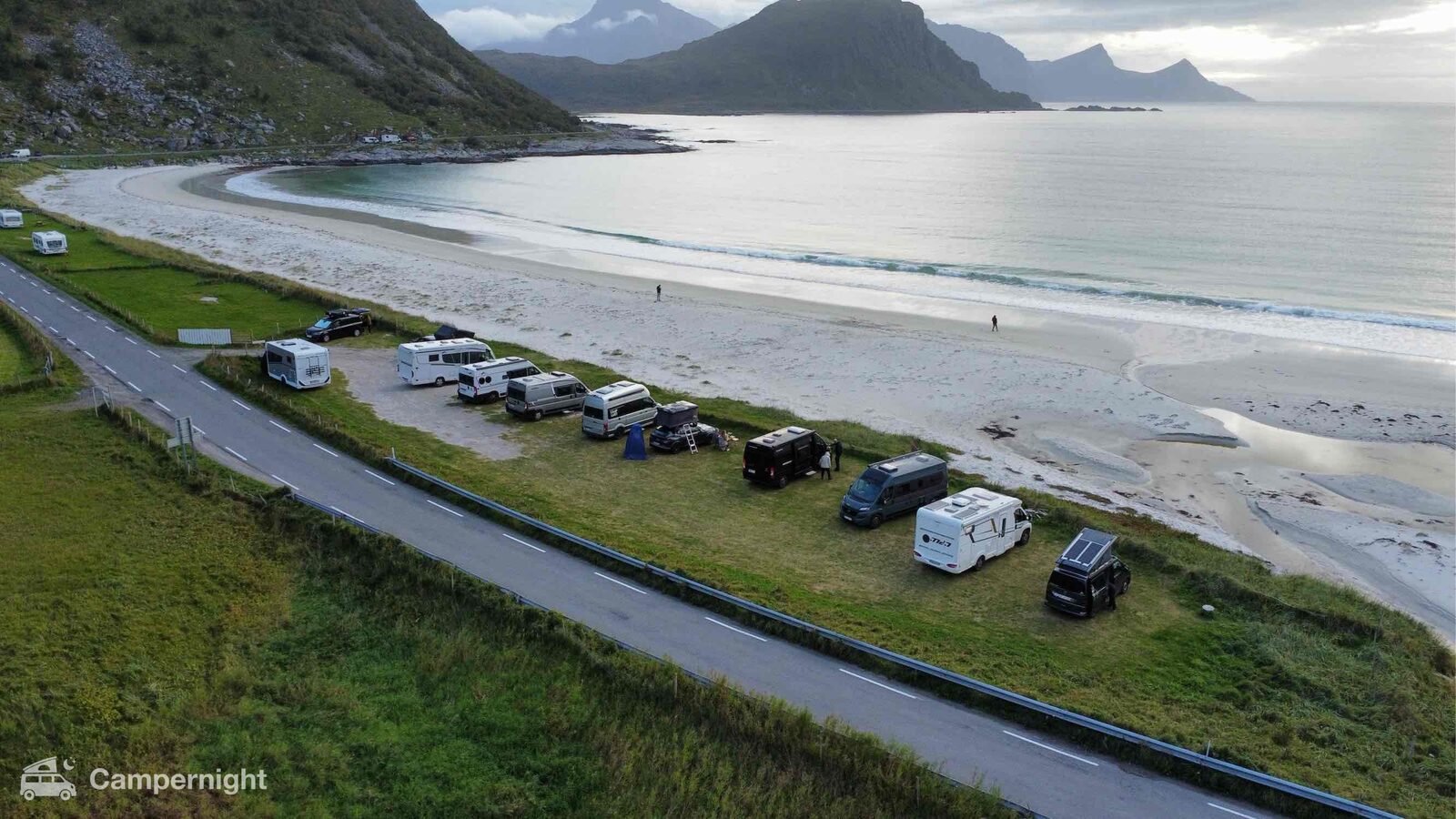 Example private coastal campervan spot from Campernight